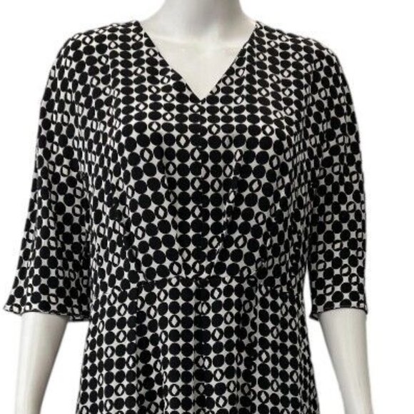 ‘S MaxMara Monochrome Patterned Midi Dress - Picture 2 of 12